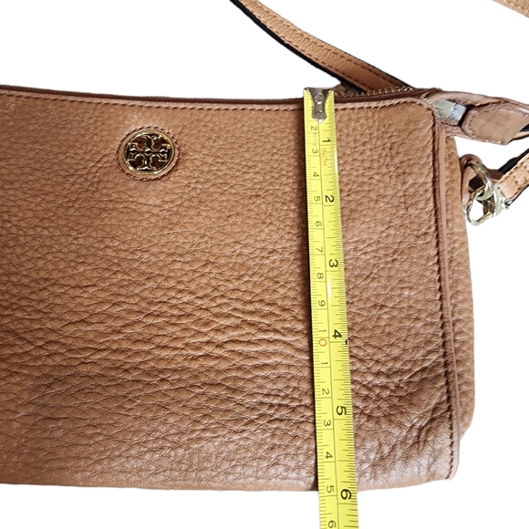 Tory Burch Crossbody Bag Tan Pebbled Leather - Picture 11 of 13